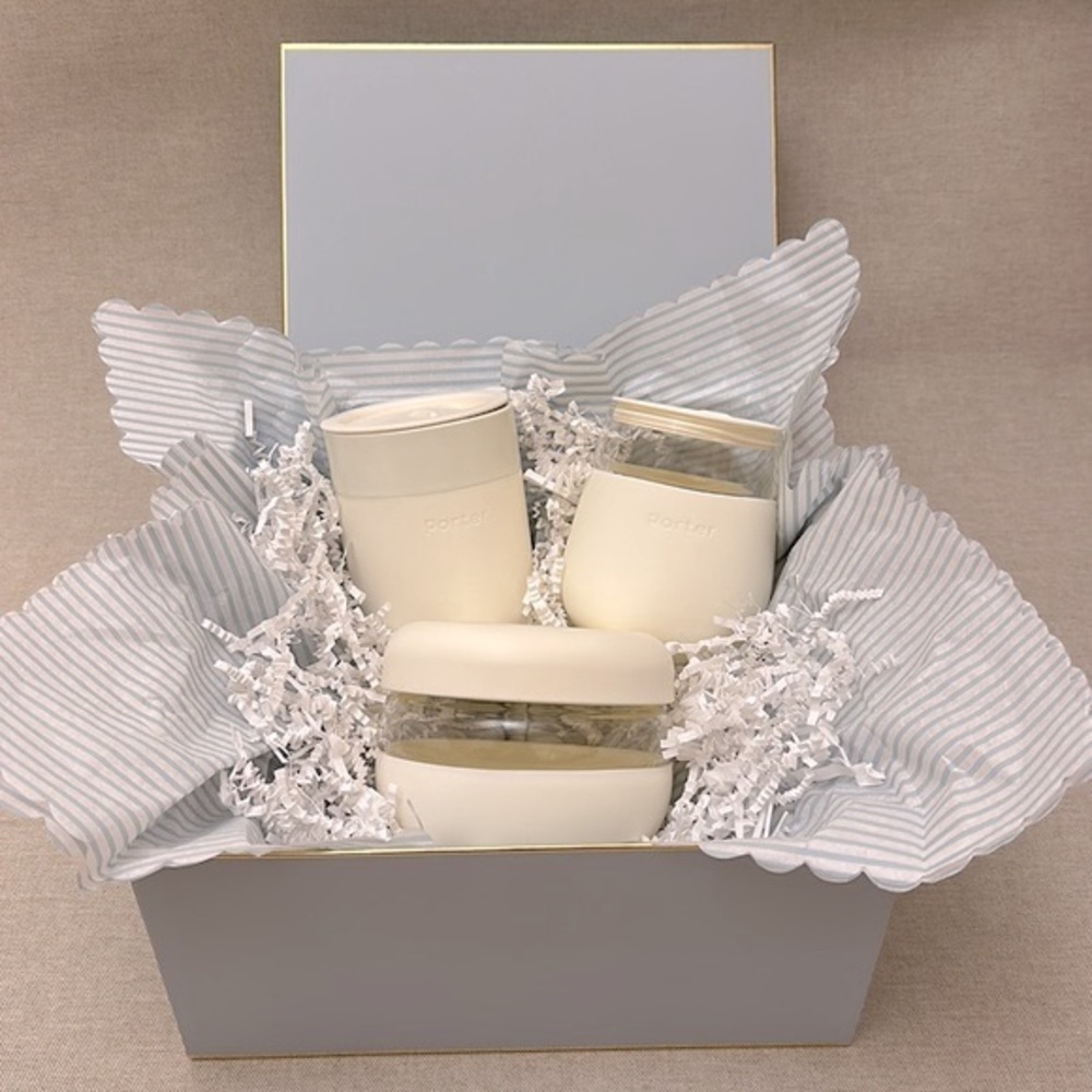NWOT W&P Ceramic Travel Mug, Wine Glass Cup & Bowl Set in Cream